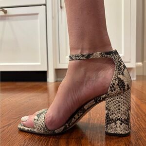 J.McLaughlin python print heeled sandal